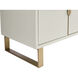 Barnette 71 inch High Gloss Cream and Gold Media Console and Cabinet